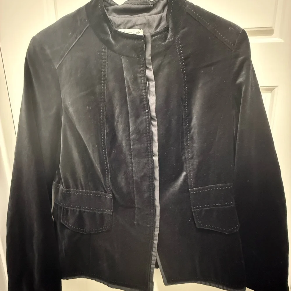 Coldwater Creek Black Velvet Jacket. Size 10.